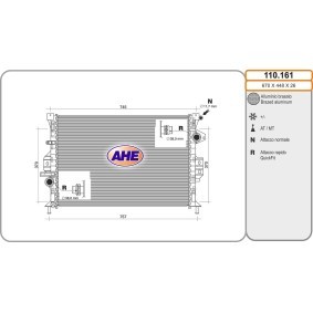 Achetez des Radiateur du moteur AHE 110.161 à prix pour 195,69 €