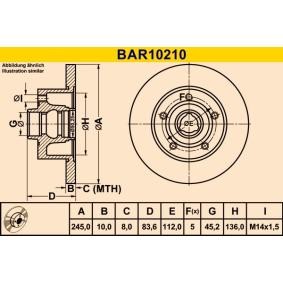 Compre Disco de travão da Barum BAR10210 a um preço baixo por 29,10 €