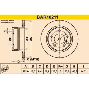 Achetez des Disque de frein Barum BAR10211 à prix pour 30,47 €