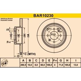 Compre Disco de travão da Barum BAR10230 a um preço baixo por 33,25 €