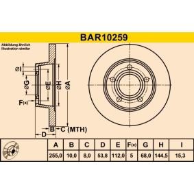 Compre Disco de travão da Barum BAR10259 a um preço baixo por 25,59 €
