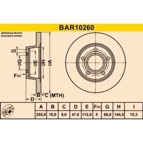 Compre Disco de travão da Barum BAR10260 a um preço baixo por 32,38 €