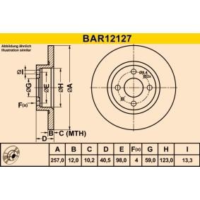 Comprar Disco de freno de Barum BAR12127 a bajo precio de 51,60 €