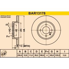 Achetez des Disque de frein Barum BAR13178 à prix pour 22,59 €