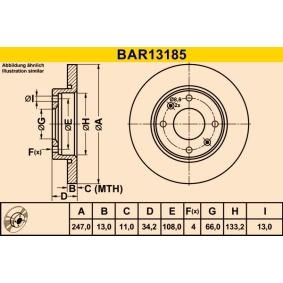 Compre Disco de travão da Barum BAR13185 a um preço baixo por 28,75 €