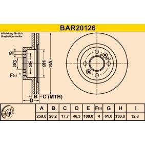 Comprar Disco de freno de Barum BAR20126 a bajo precio de 33,66 €