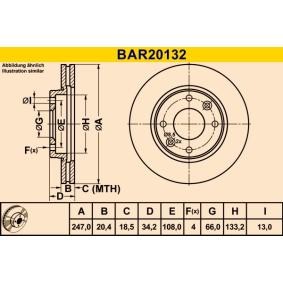Compre Disco de travão da Barum BAR20132 a um preço baixo por 29,39 €
