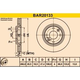 Compre Disco de travão da Barum BAR20133 a um preço baixo por 27,69 €