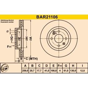 Compre Disco de travão da Barum BAR21106 a um preço baixo por 25,87 €