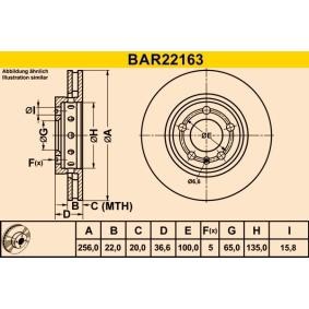 Compre Disco de travão da Barum BAR22163 a um preço baixo por 30,34 €