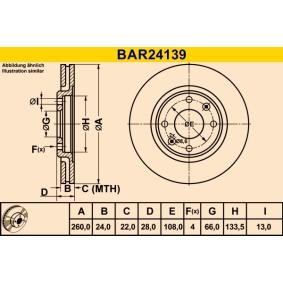 Compre Disco de travão da Barum BAR24139 a um preço baixo por 33,86 €