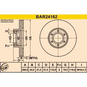 Comprar Disco de freno de Barum BAR24162 a bajo precio de 48,85 €