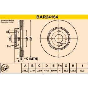 Achetez des Disque de frein Barum BAR24164 à prix pour 29,92 €