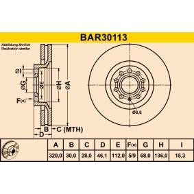 Compre Disco de travão da Barum BAR30113 a um preço baixo por 60,10 €
