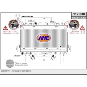 Acquista Radiatore motore da AHE 112.038 a buon mercato per soli 149,59 €