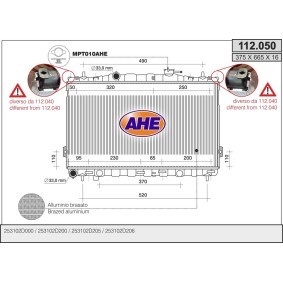 Acquista Radiatore motore da AHE 112.050 a buon mercato per soli 130,51 €