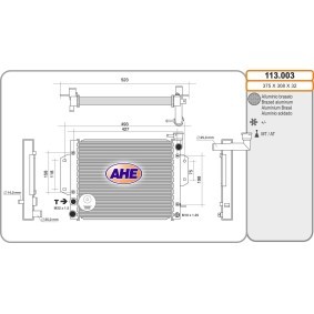 Achetez des Radiateur du moteur AHE 113.003 à prix pour 172,61 €
