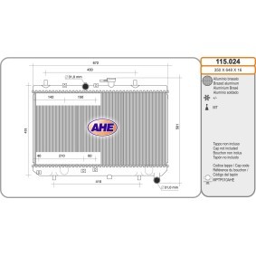 Acquista Radiatore motore da AHE 115.024 a buon mercato per soli 139,12 €