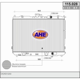 Acquista Radiatore motore da AHE 115.028 a buon mercato per soli 153,87 €