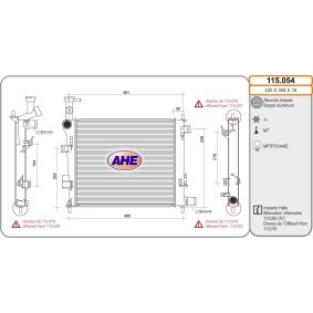 Acquista Radiatore motore da AHE 115.054 a buon mercato per soli 140,53 €