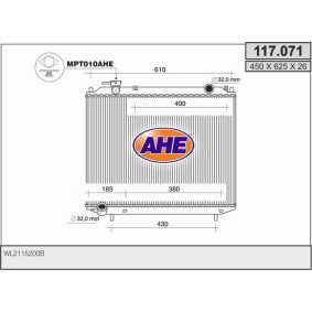 Achetez des Radiateur du moteur AHE 117.071 à prix pour 192,54 €