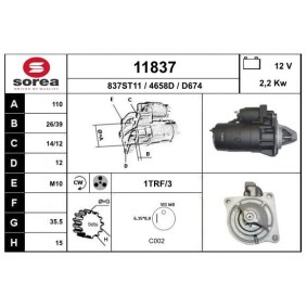 Köp Startmotor av EAI 11837 till det låga priset 2066,36 kr