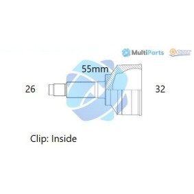 Compre Jogo de apoios, veio de transmissão da ODM-MULTIPARTS 12-040803 a um preço baixo por 35,62 €