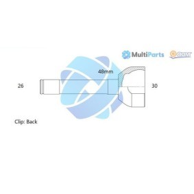 Compre Jogo de apoios, veio de transmissão da ODM-MULTIPARTS 12-300719 a um preço baixo por 59,69 €