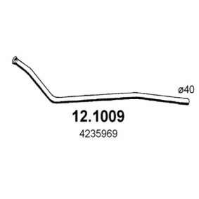 Kjøp Eksosrør av ASSO 12.1009 til den lave prisen 1421,35 NOK