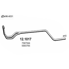 Köp Avgasrör av ASSO 12.1017 till det låga priset 1684,79 kr