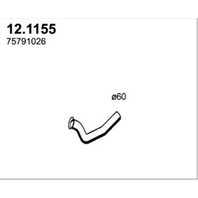 Kjøp Eksosrør av ASSO 12.1155 til den lave prisen 1533,14 NOK