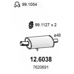 Mittelschalldämpfer 12.6038