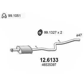 Mittelschalldämpfer 12.6133