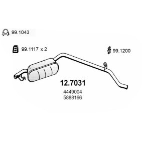 Kjøp Bakre eksospotte av ASSO 12.7031 til den lave prisen 1325,59 NOK