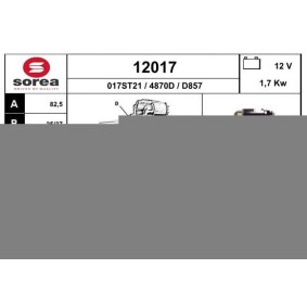 Köp Startmotor av EAI 12017 till det låga priset 2704,71 kr