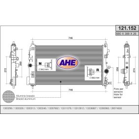 Acquista Radiatore motore da AHE 121.152 a buon mercato per soli 186,40 €
