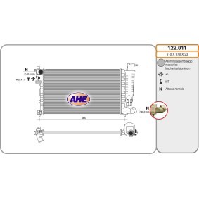 Achetez des Radiateur du moteur AHE 122.011 à prix pour 115,21 €