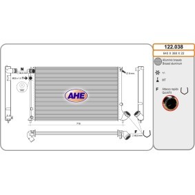 Achetez des Radiateur du moteur AHE 122.038 à prix pour 100,02 €