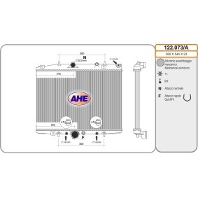 Achetez des Radiateur du moteur AHE 122.073/A à prix pour 127,23 €