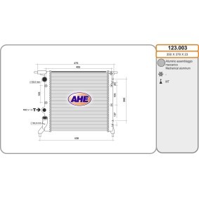 Achetez des Radiateur du moteur AHE 123.003 à prix pour 93,71 €