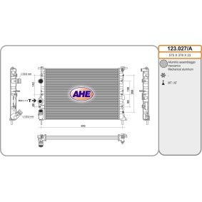 Achetez des Radiateur du moteur AHE 123.027/A à prix pour 106,91 €