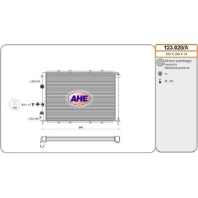 Achetez des Radiateur du moteur AHE 123.028/A à prix pour 115,23 €