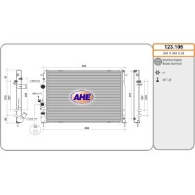 Achetez des Radiateur du moteur AHE 123.106 à prix pour 157,79 €