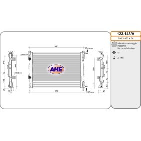 Achetez des Radiateur du moteur AHE 123.143/A à prix pour 120,88 €