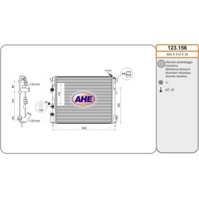 Achetez des Radiateur du moteur AHE 123.156 à prix pour 92,96 €