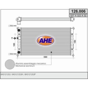 Achetez des Radiateur du moteur AHE 126.006 à prix pour 86,72 €