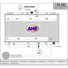 Achetez des Radiateur du moteur AHE 130.092 à prix pour 120,56 €