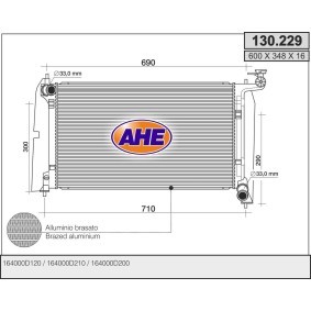 Achetez des Radiateur du moteur AHE 130.229 à prix pour 88,26 €