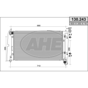Achetez des Radiateur du moteur AHE 130.243 à prix pour 106,68 €