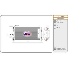 Achetez des Radiateur du moteur AHE 131.080 à prix pour 104,61 €